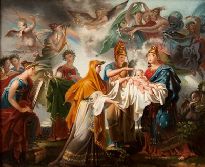 Allegoria della nascita del Re di Roma, rinominata dopo il 1814 Allegoria della nascita di Luigi XIV da Charles Meynier